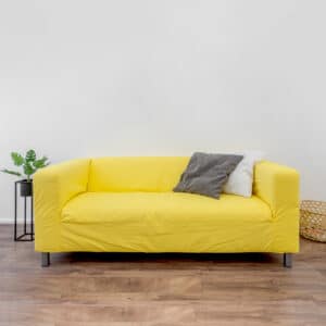 Wingback Yellow Couch