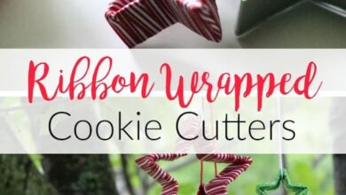 Pin Ribbon Wrapped Cookie Cutters