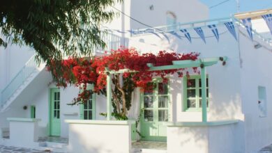 Patio white floor designs