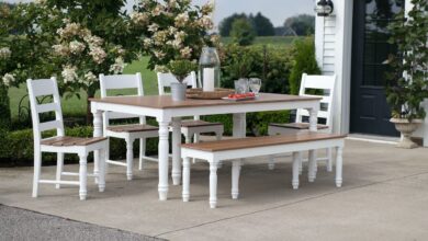 Outdoor dining table